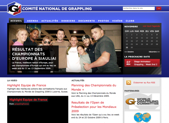 GrapplingFrance.fr home page